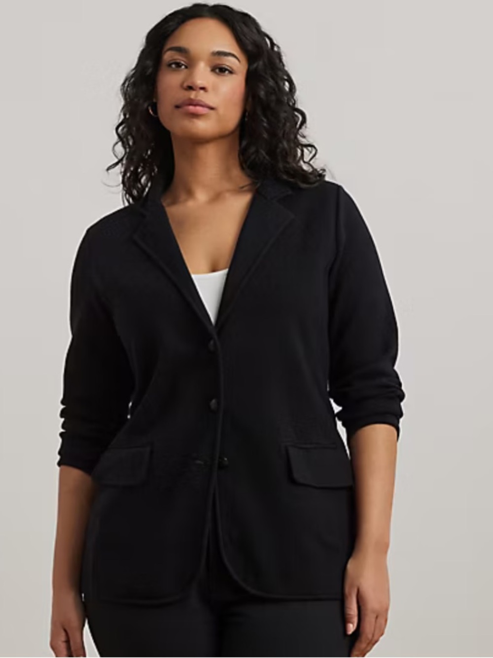 Lauren Ralph Lauren Plus Size Cotton-Blend Classic Sweater Blazer Size 1X NWT